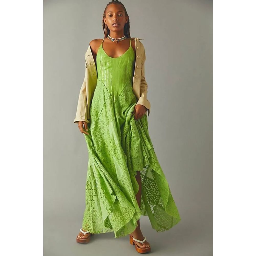 New Free People One Aurella Maxi Dress sz Large